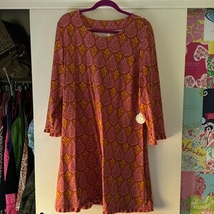 Island Fringe Dress in Boho Paisley NWT